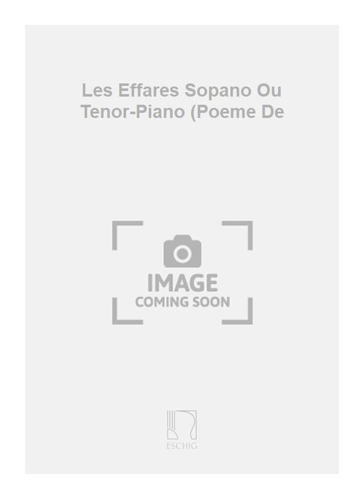 Les Effares Sopano Ou Tenor-Piano (Poeme De
